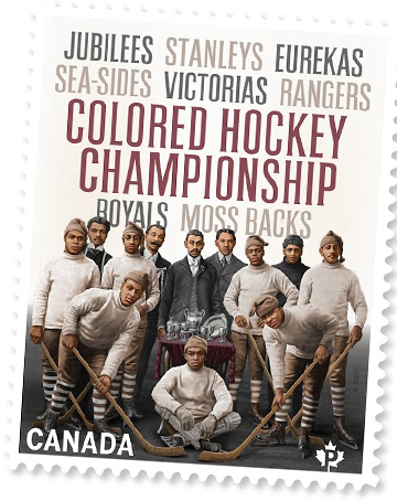 Canada Post Colored Hockey League Stamp